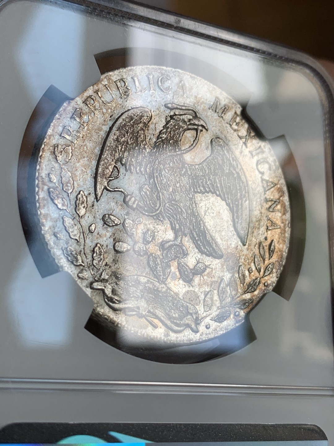 《竞宝斋》西.葡及其殖民地国家专场-第70场（全场不限金额包邮） NGC AUD 墨西哥 1859年 花边鹰洋 大银币细节好，打制也不错 可收藏