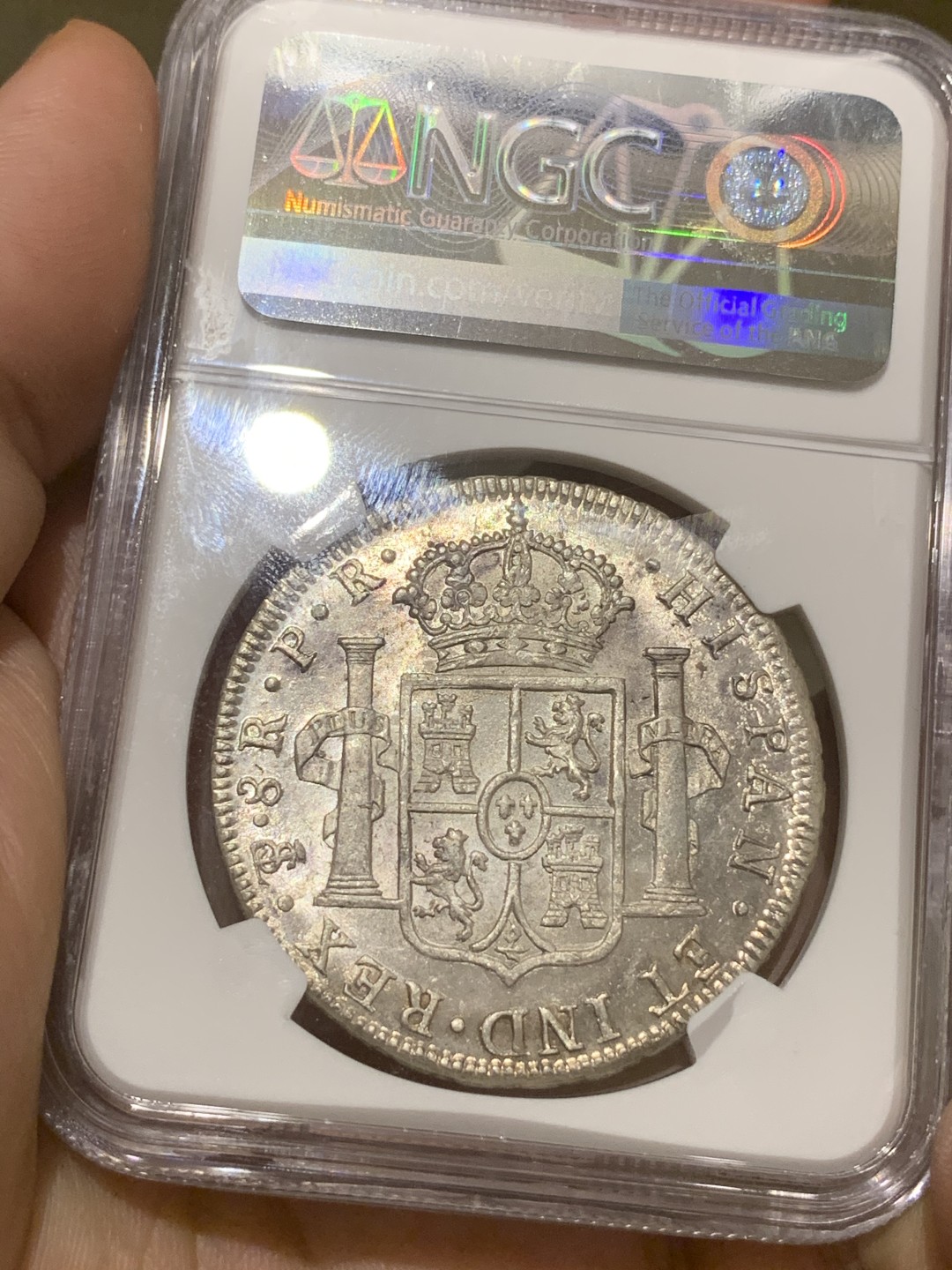 《竞宝斋》西.葡及其殖民地国家专场-第70场（全场不限金额包邮） 唯一冠军分 NGC-MS64 玻利维亚  卡洛斯三世 1777年 8里亚尔银币 top顶级收藏