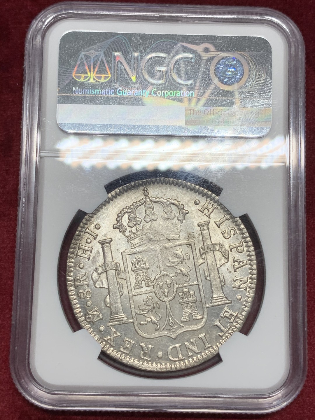 《竞宝斋》西.葡及其殖民地国家专场-第70场（全场不限金额包邮） NGC-MS60 墨西哥双柱 费迪南七世 1811年 双柱大银币 过渡年份 潜力巨大 PL底板