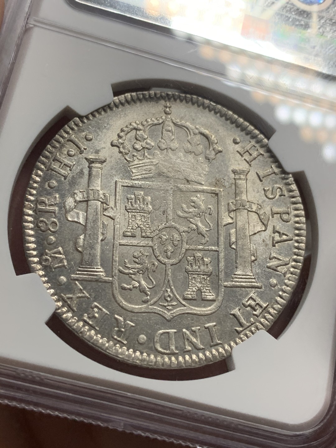 《竞宝斋》西.葡及其殖民地国家专场-第70场（全场不限金额包邮） NGC-MS60 墨西哥双柱 费迪南七世 1811年 双柱大银币 过渡年份 潜力巨大 PL底板