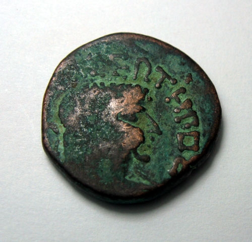 印度希腊王国铜币,赫马厄斯(Hermaeus),BC.75-50,自打标签盒子