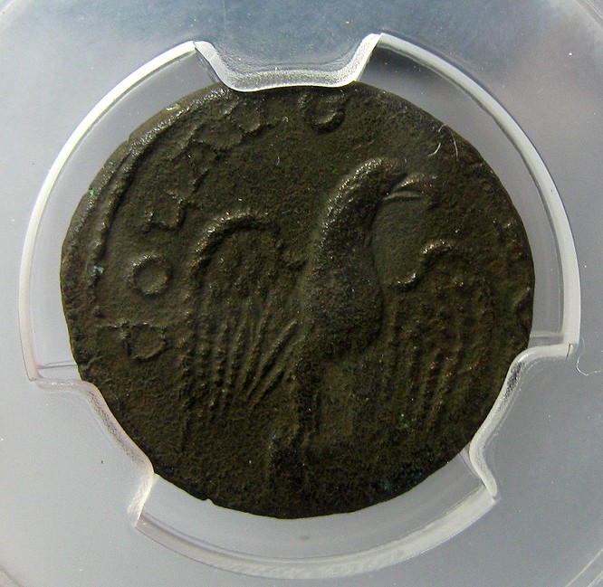 古罗马铜币,行省币，瓦勒良，鹰，AD253-260,约21mm,4.0g
