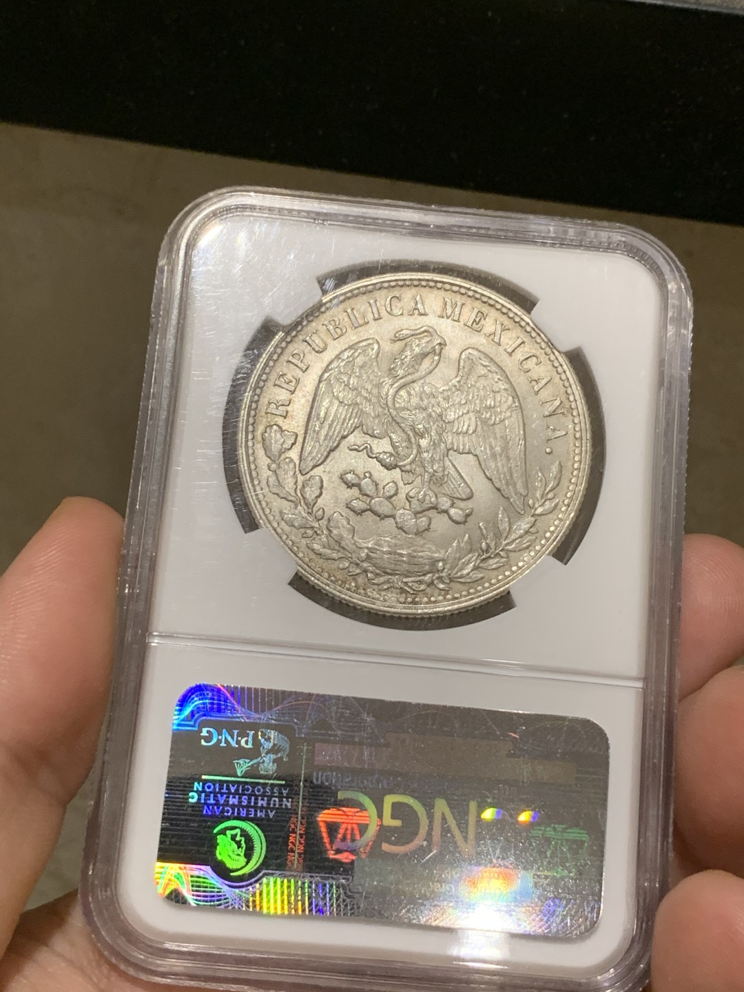 《竞宝斋》西.葡及其殖民地国家专场-第70场（全场不限金额包邮） NGC MS66 墨西哥 1898年 直边鹰洋 顶级高分 更高分只有2枚 1949年后铸 同样非常难得