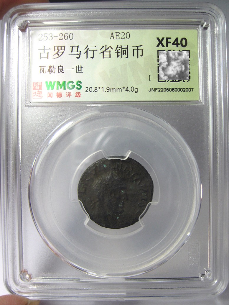 古罗马铜币,行省币，瓦勒良，鹰，AD253-260,约21mm,4.0g
