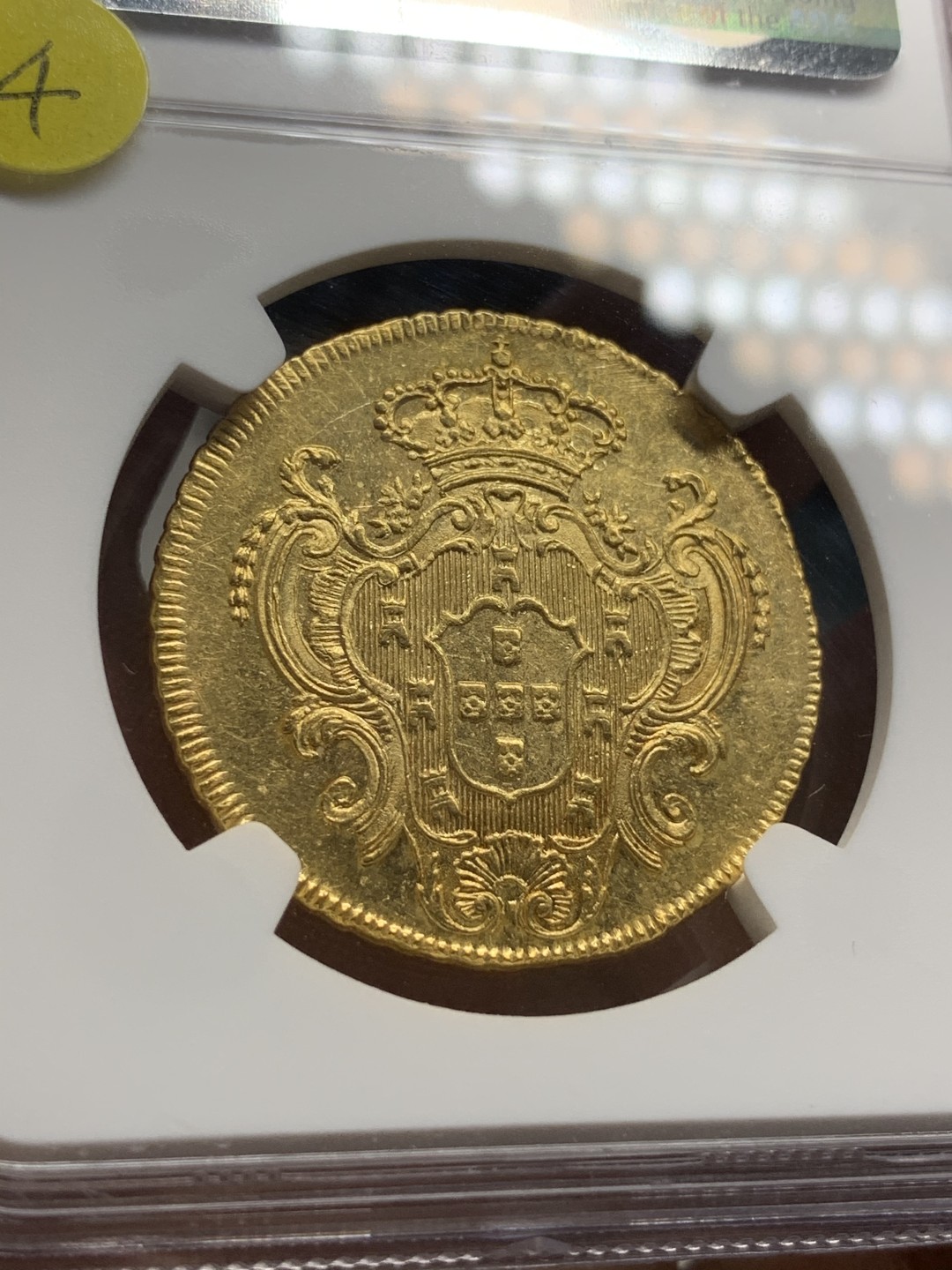 《竞宝斋》西.葡及其殖民地国家专场-第70场（全场不限金额包邮） NGC MS61 葡属 巴西1800年玛丽亚一世女王6400瑞斯金币，14.34克，名家旧藏，正背面深打略带PL感