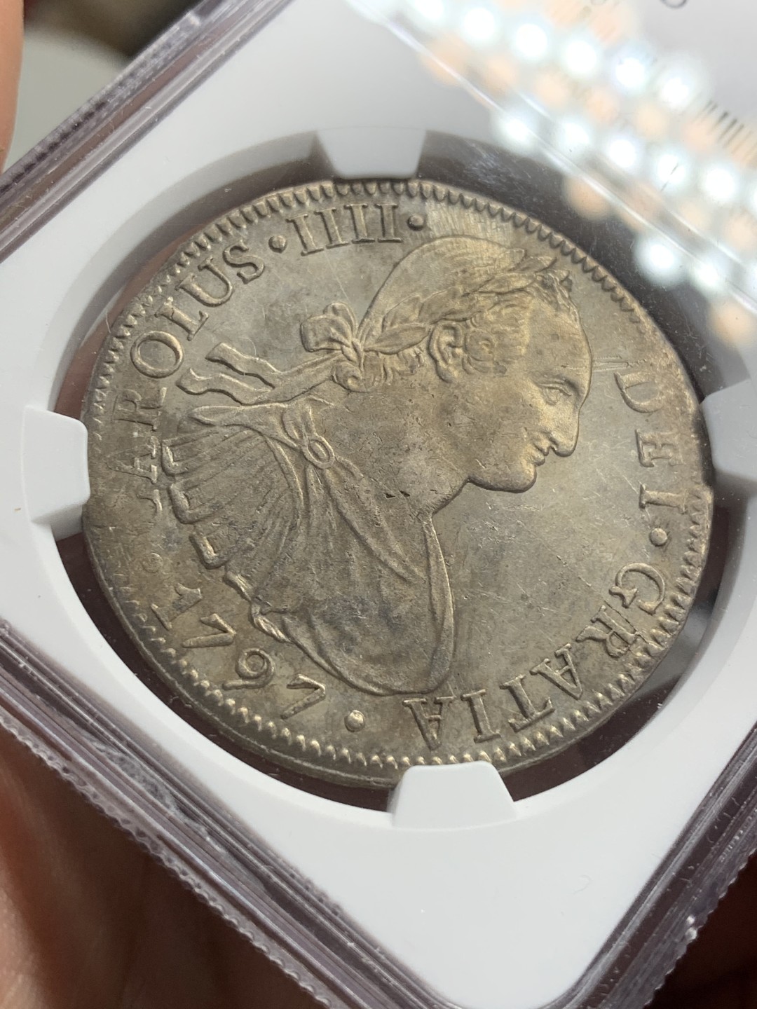 《竞宝斋》西.葡及其殖民地国家专场-第70场（全场不限金额包邮） NGC-UNCD  墨西哥 卡洛斯四世 1797年 8里亚尔大银币  打制好 性价比高