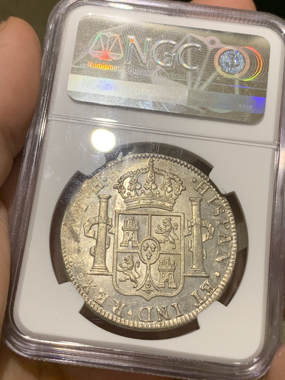 《竞宝斋》西.葡及其殖民地国家专场-第70场（全场不限金额包邮） NGC-MS62 墨西哥 1808年 卡四  8里亚尔双柱大银币  原光四射 原味深打  收藏必选