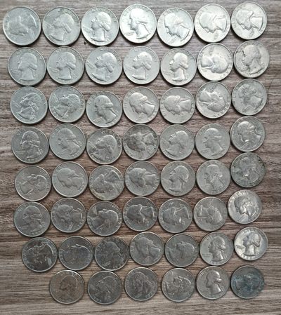 泡泡堂第二十三期  世界硬币邮票纪念章专场（全场20包邮） - 美国不同年份版别25美分55个