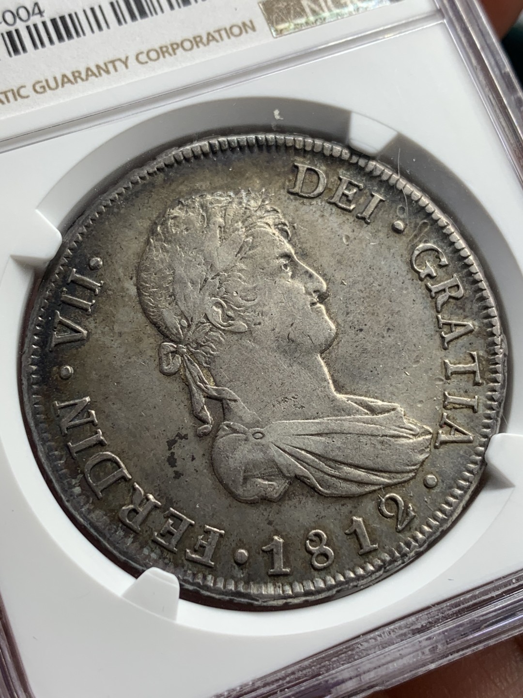 《竞宝斋》西.葡及其殖民地国家专场-第70场（全场不限金额包邮） NGC-XF45 智利！费迪南七世 1812年 8R双柱大银币 双柱易得 智利难求