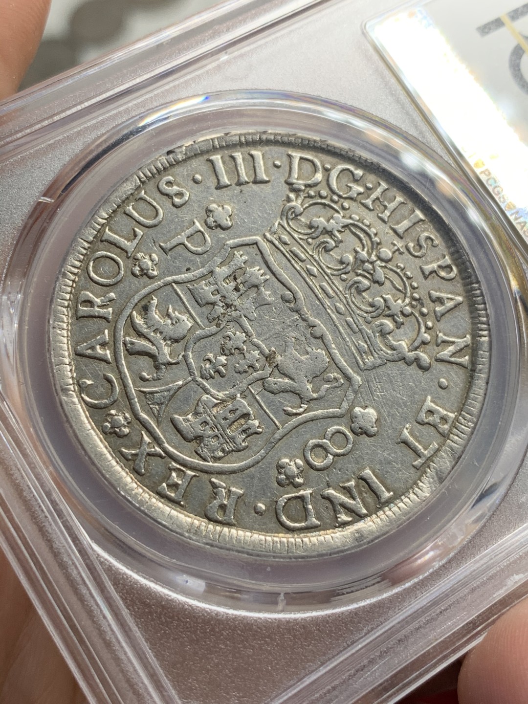 《竞宝斋》西.葡及其殖民地国家专场-第70场（全场不限金额包邮） PCGS XF40 1768年西属危地马拉地球双柱银币 少见危地马拉铸造，季军分，同版同年份VF35分HA去年拍卖价2100刀