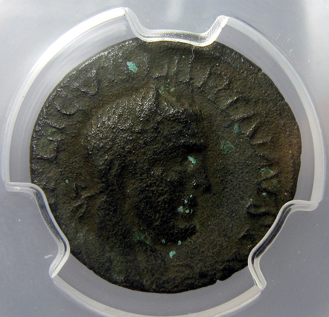 古罗马铜币,行省币，瓦勒良，鹰，AD253-260,约21mm,4.0g