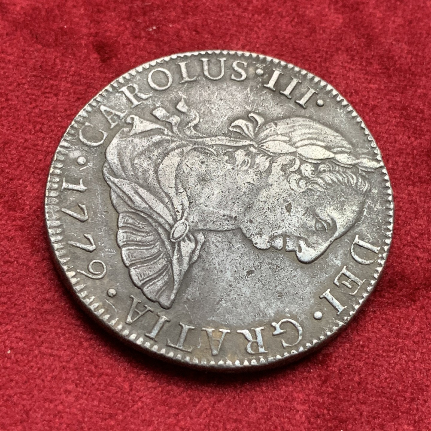 《竞宝斋》西.葡及其殖民地国家专场-第70场（全场不限金额包邮） 墨西哥1779年 卡洛斯三世 8R银币，黑漆古包浆