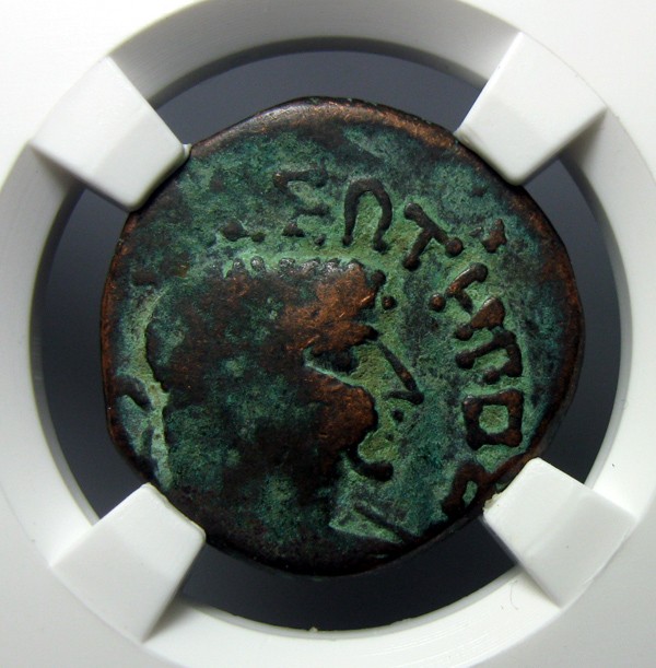 印度希腊王国铜币,赫马厄斯(Hermaeus),BC.75-50,自打标签盒子