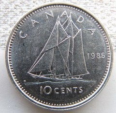 加拿大1986年10分 UNC      