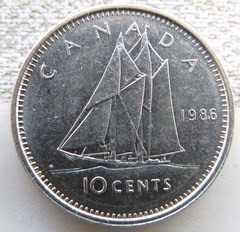 加拿大1986年10分 UNC       - 加拿大1986年10分 UNC      