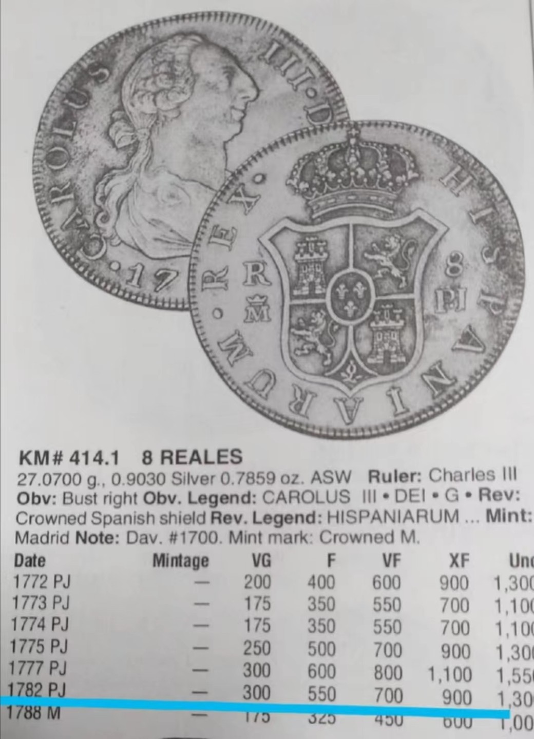 《竞宝斋》西.葡及其殖民地国家专场-第70场（全场不限金额包邮） NGC 西班牙本土 1782年 卡洛斯三世 马德里厂8R银币，特年 环彩包浆 人物形象