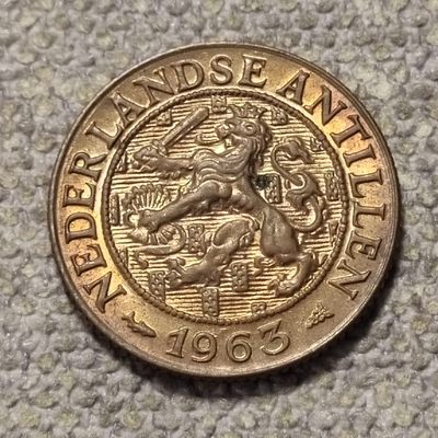 0起1加-纯粹捡漏拍--95场包邮 - 荷属安德烈斯1963年1分铜币-原光