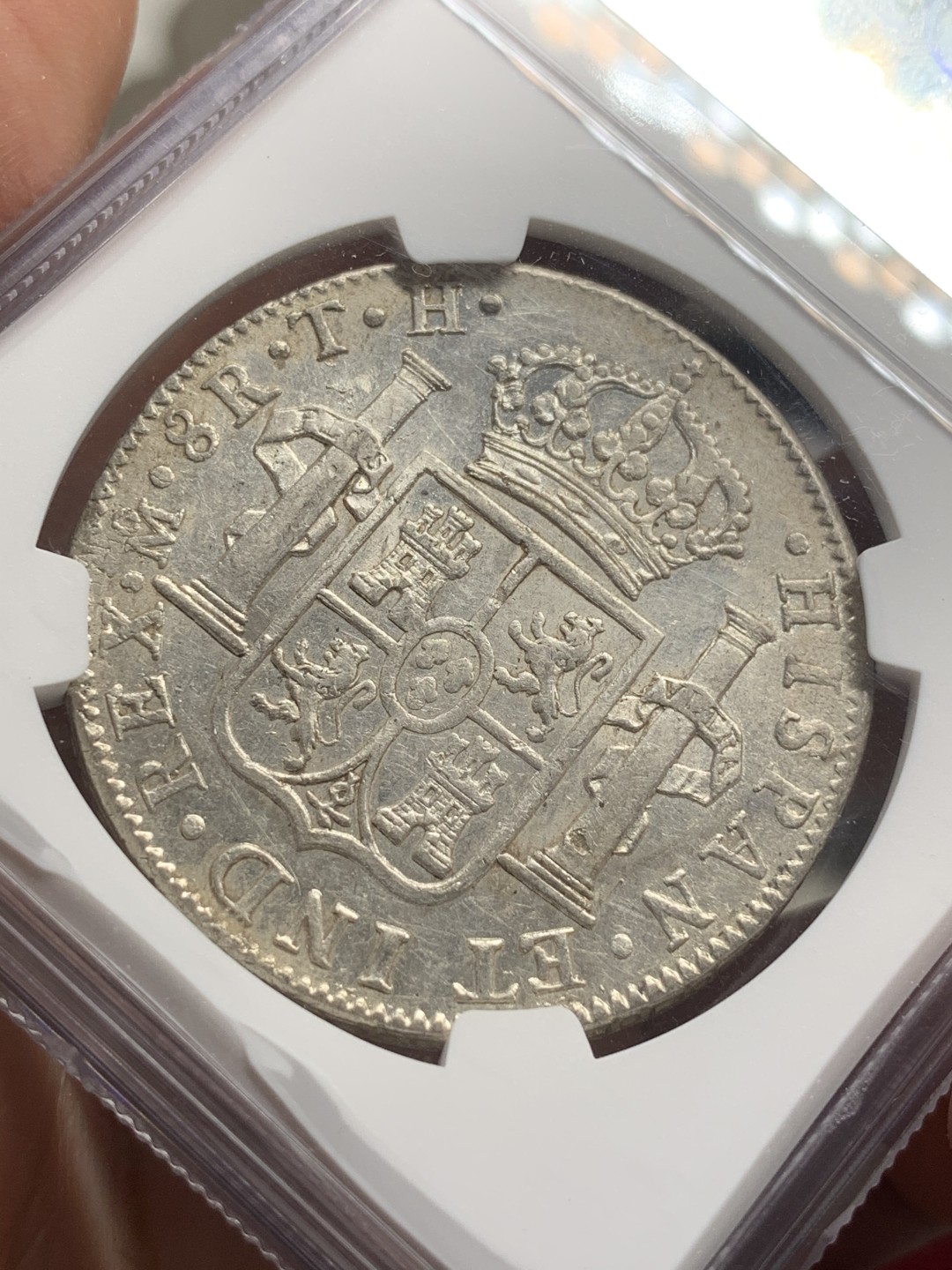 《竞宝斋》西.葡及其殖民地国家专场-第70场（全场不限金额包邮） NGC-AUD 墨西哥双柱 卡洛斯四世 1808年 大银币 状态不错 性价比高