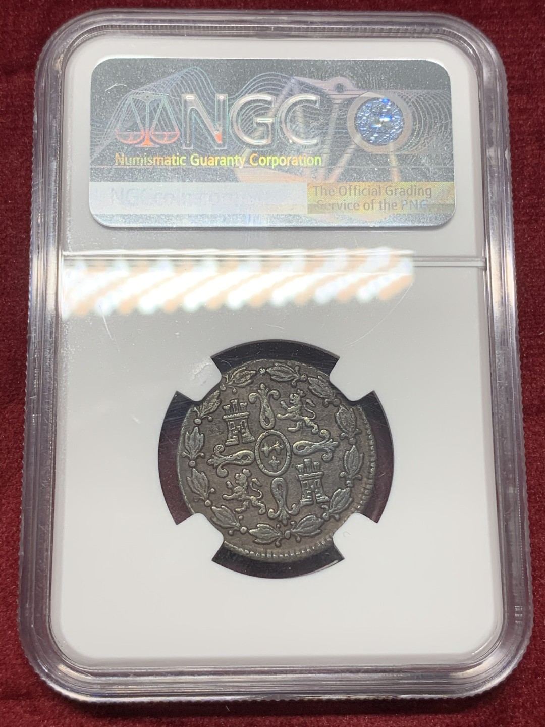 《竞宝斋》西.葡及其殖民地国家专场-第70场（全场不限金额包邮） NGC 评级 西班牙1777年  卡洛斯三世 4M铜币 磨损小 保存的不错