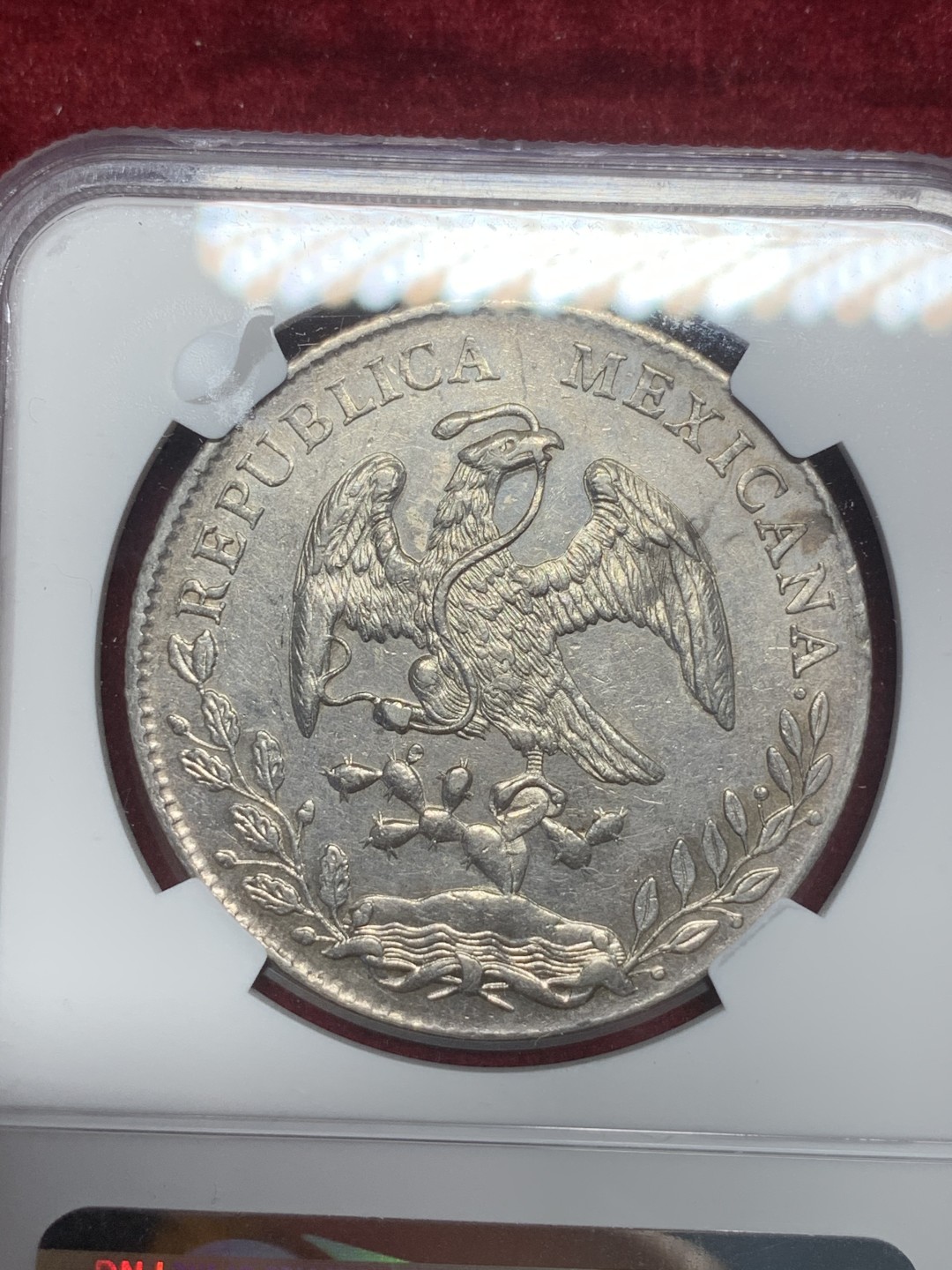 《竞宝斋》西.葡及其殖民地国家专场-第70场（全场不限金额包邮） NGC-AUD 墨西哥花边鹰洋  1890年AS ML版 8R银币  原味带底光 