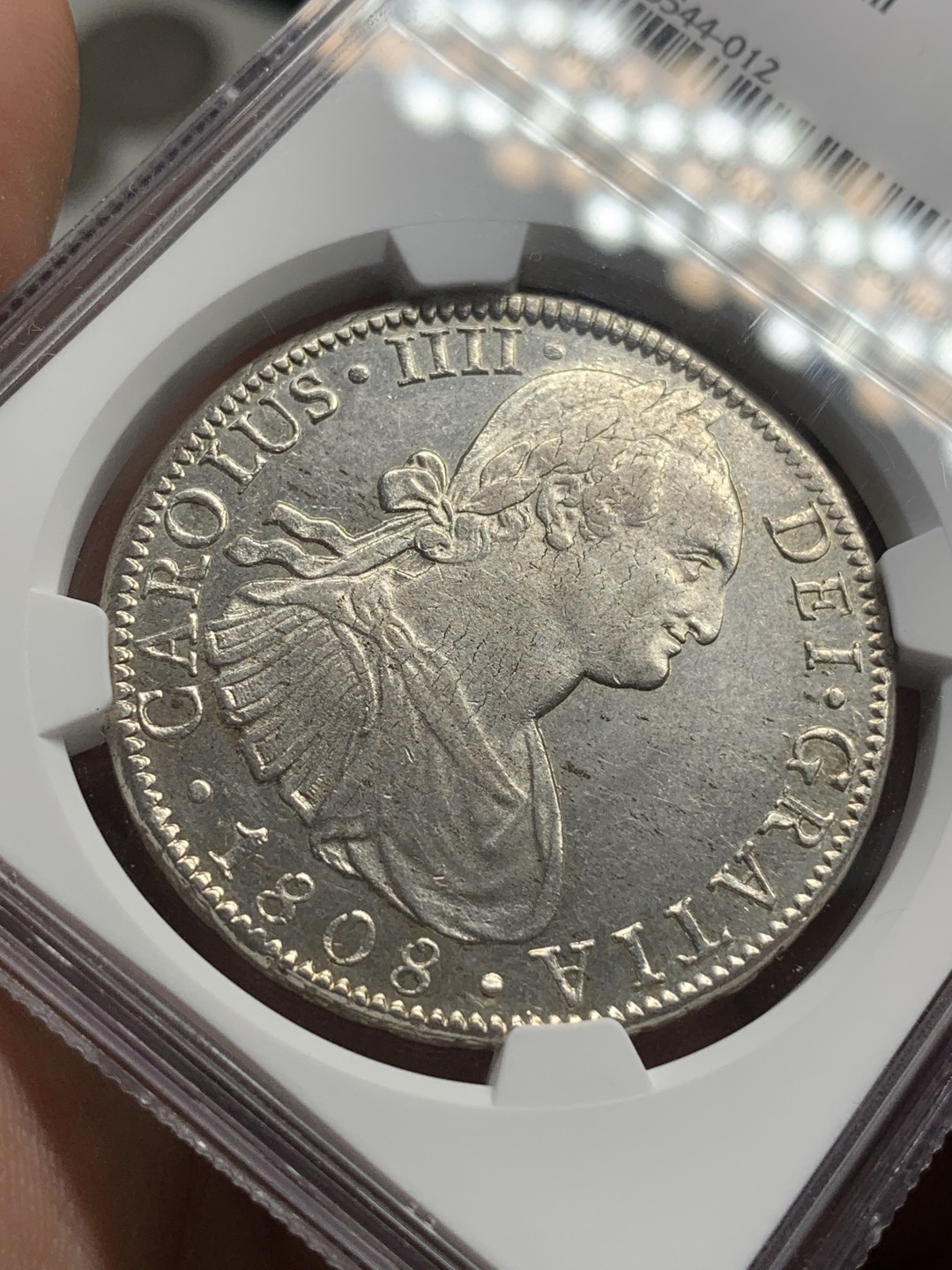 《竞宝斋》西.葡及其殖民地国家专场-第70场（全场不限金额包邮） NGC-MS61 西属墨西哥 卡四 1808年  8里亚尔双柱大银币 状态不输62