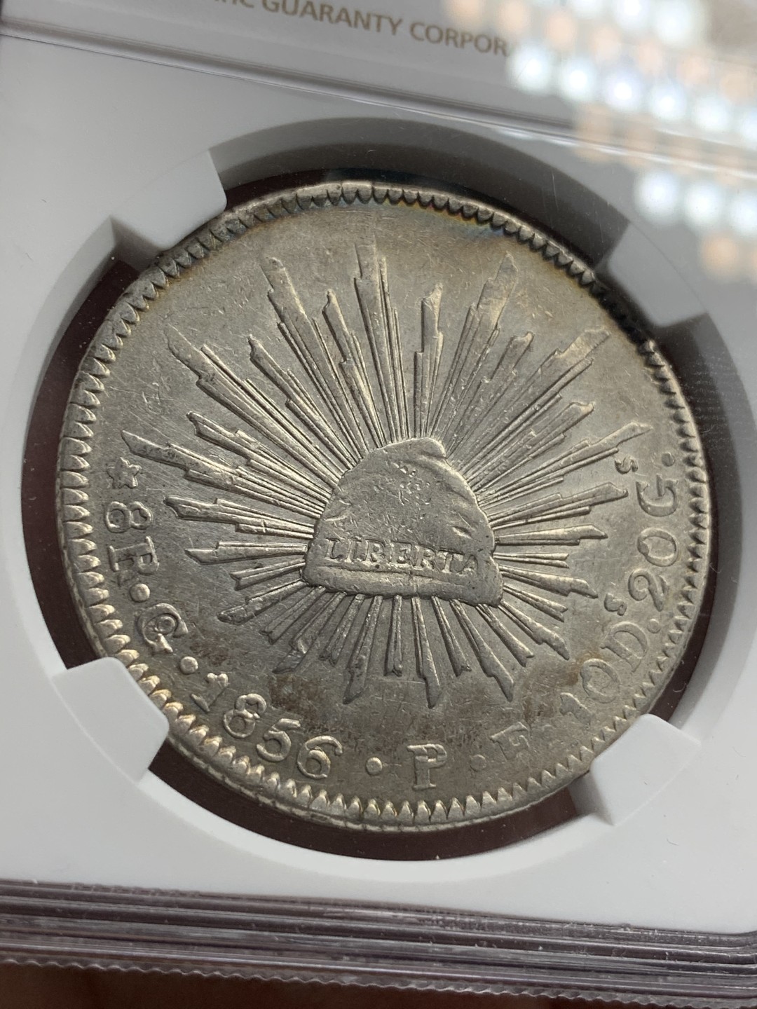 《竞宝斋》西.葡及其殖民地国家专场-第70场（全场不限金额包邮） NGC-AUD 墨西哥 1856年 花边鹰洋 大银币 中期好品