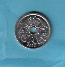 丹麦2007年1克朗 实物图 UNC      - 丹麦2007年1克朗 实物图 UNC     