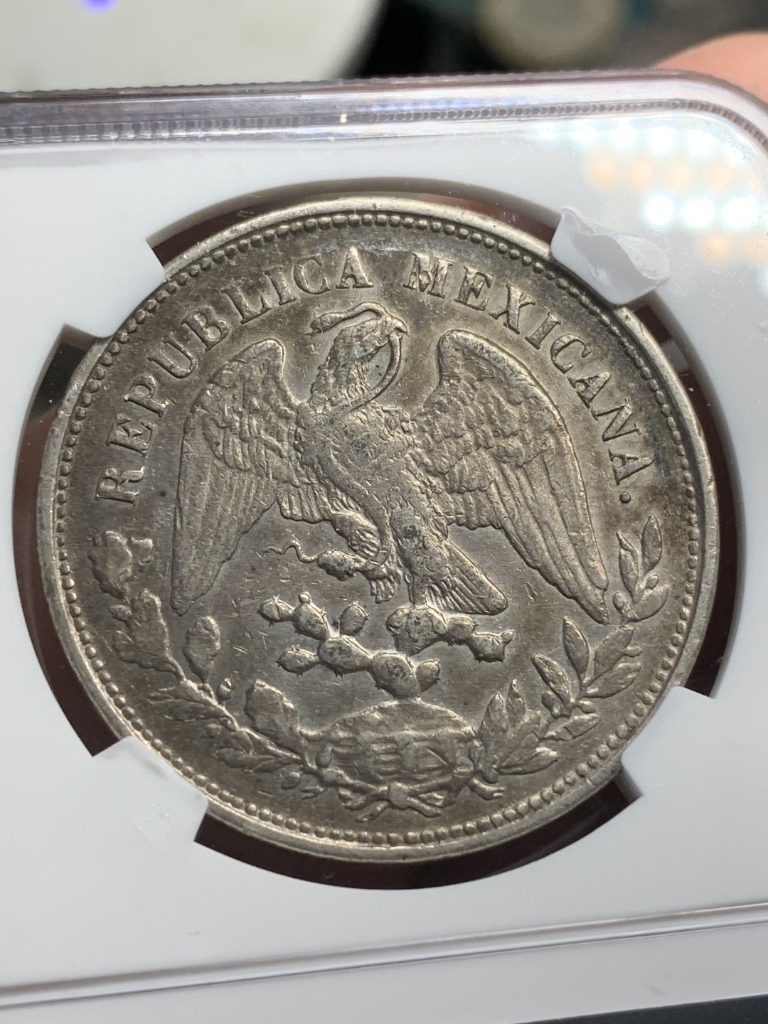 《竞宝斋》西.葡及其殖民地国家专场-第70场（全场不限金额包邮） NGC AUD 墨西哥 1903年MO AM版 直边 鹰洋银币原味老包浆 双面均匀