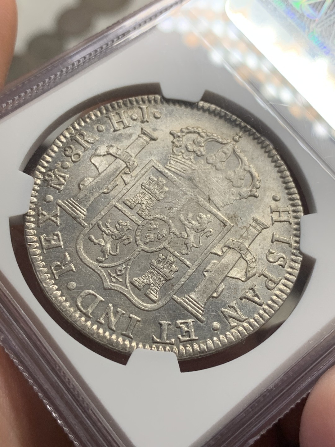 《竞宝斋》西.葡及其殖民地国家专场-第70场（全场不限金额包邮） NGC-MS60 墨西哥双柱 费迪南七世 1811年 双柱大银币 过渡年份 潜力巨大 PL底板