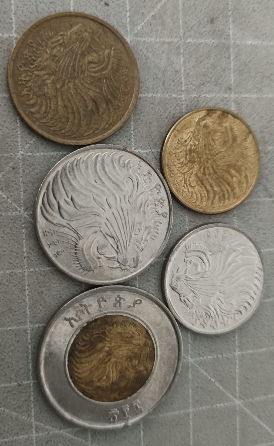 泡泡堂第十四期   世界硬币专场 埃塞俄比亚一套五枚