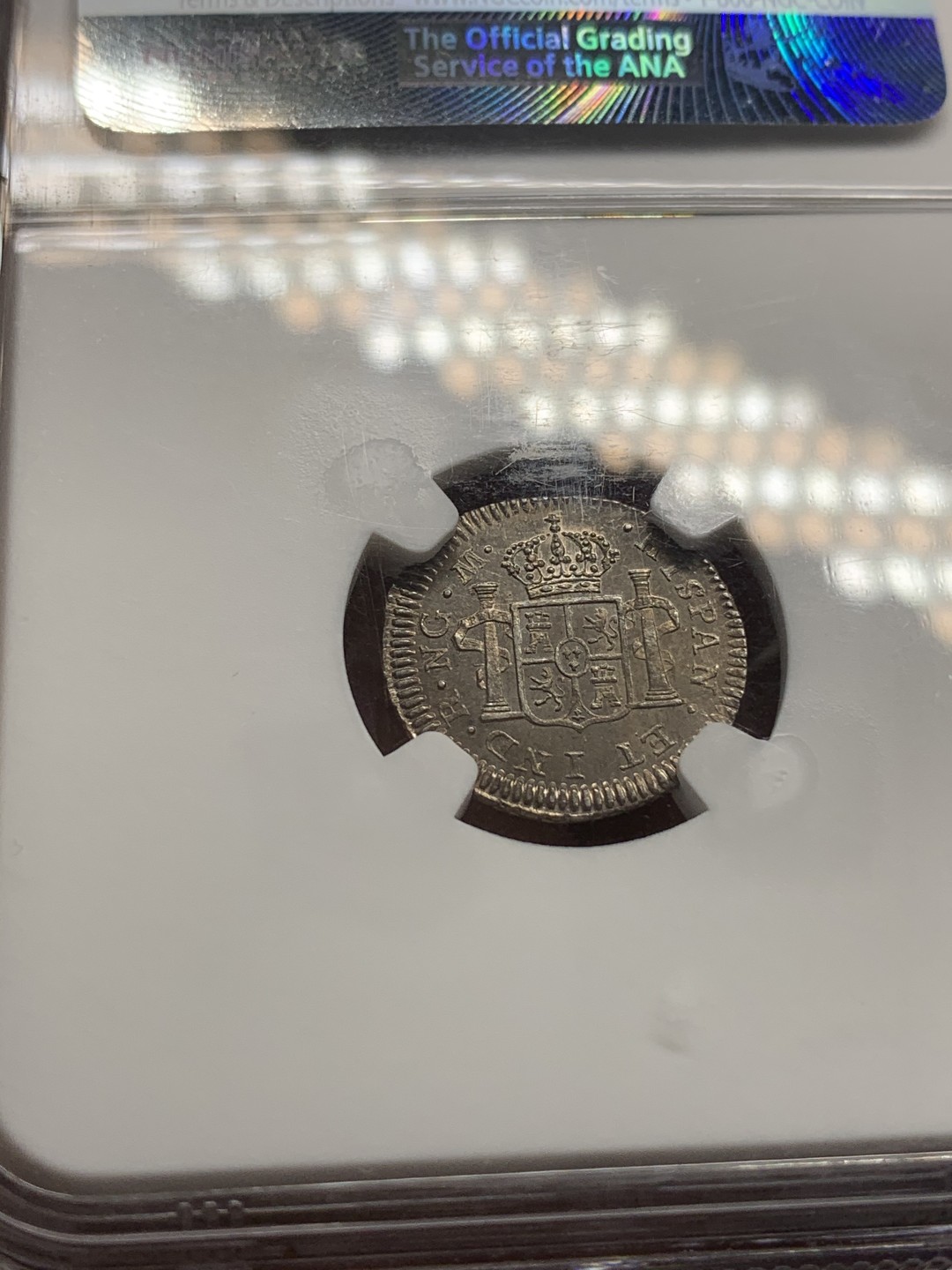 《竞宝斋》西.葡及其殖民地国家专场-第70场（全场不限金额包邮） NGC-MS64  危地马拉 双柱 费迪南七世 1809 1/2 里亚尔 理查德名人旧藏  五彩包浆 小币中的战斗机