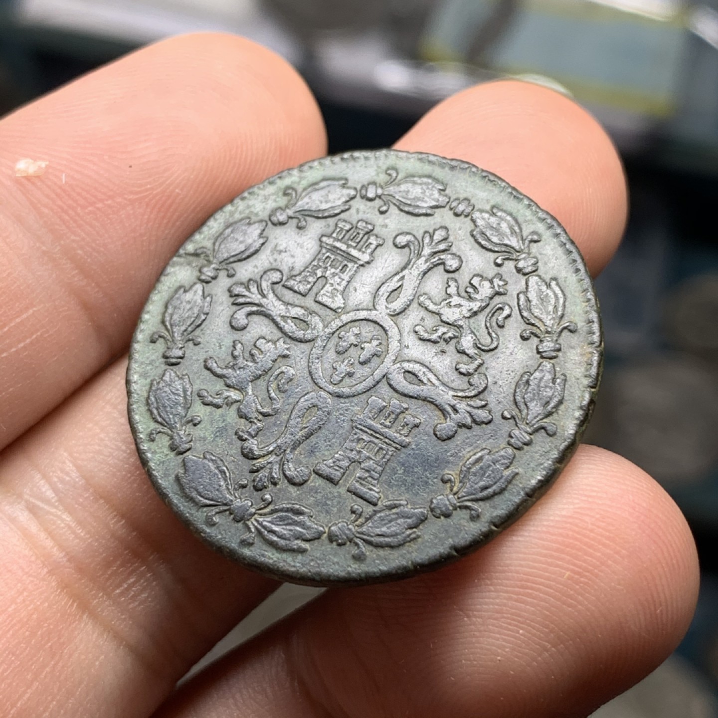 《竞宝斋》西.葡及其殖民地国家专场-第70场（全场不限金额包邮） 西班牙 本土 1775年 卡三 8M 大铜币 包浆好 磨损非常小 细节见图