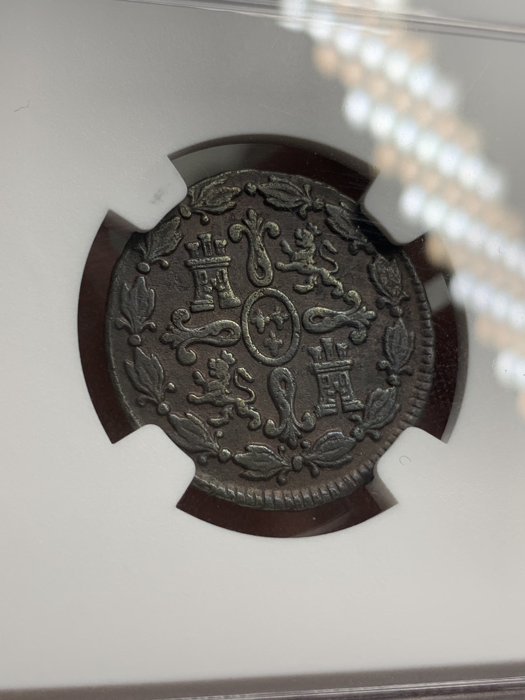 《竞宝斋》西.葡及其殖民地国家专场-第70场（全场不限金额包邮） NGC 评级 西班牙1777年  卡洛斯三世 4M铜币 磨损小 保存的不错