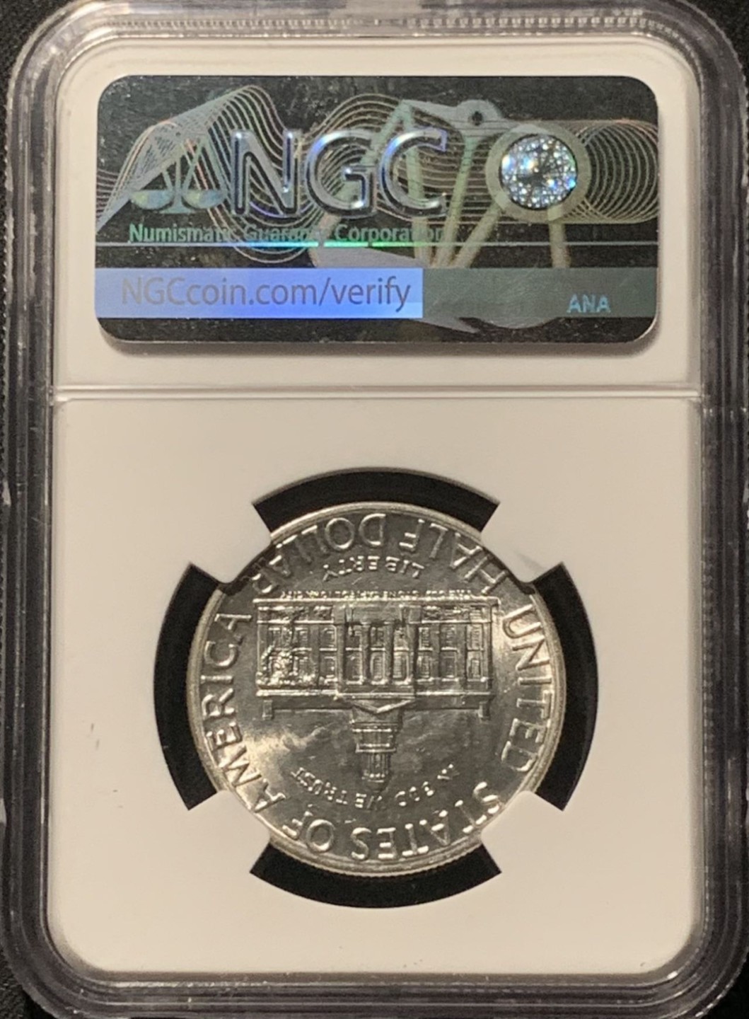 紫瑗钱币——第244期拍卖 美国 1946年 爱荷华州 50美分 纪念币 银币 NGC MS65