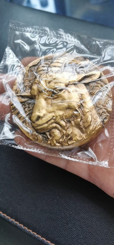 10秒自动快拍.全程无托.喜欢直接出价.给喜欢的朋友们 - 领头羊大铜章.直径60mm.上海造币.带证书