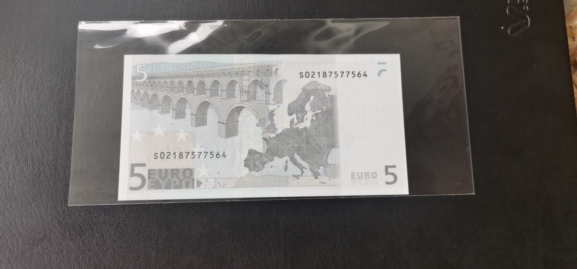 欧盟纸币Euro 一签5欧元纸币 S冠意大利版 全新UNC