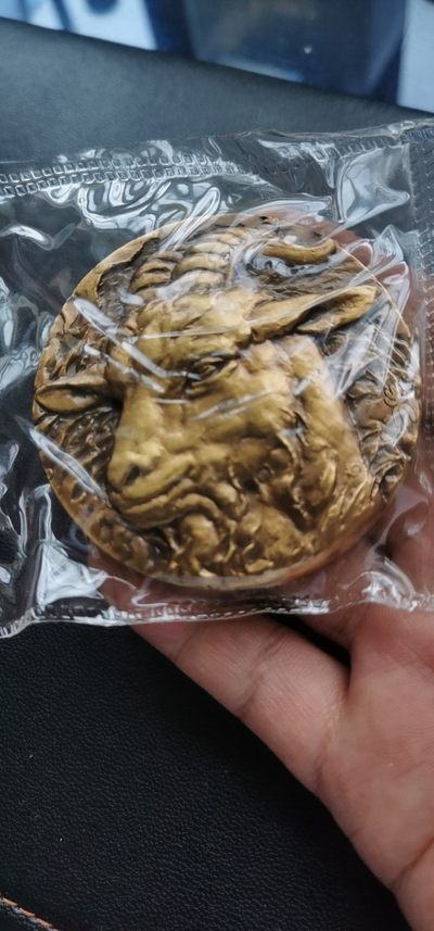 综合藏品场.喜欢出价就得！无套路无托.诚信惠友交友！自动快拍. 领头羊大铜章.直径60mm.上海造币.带证书编号无四七随机发