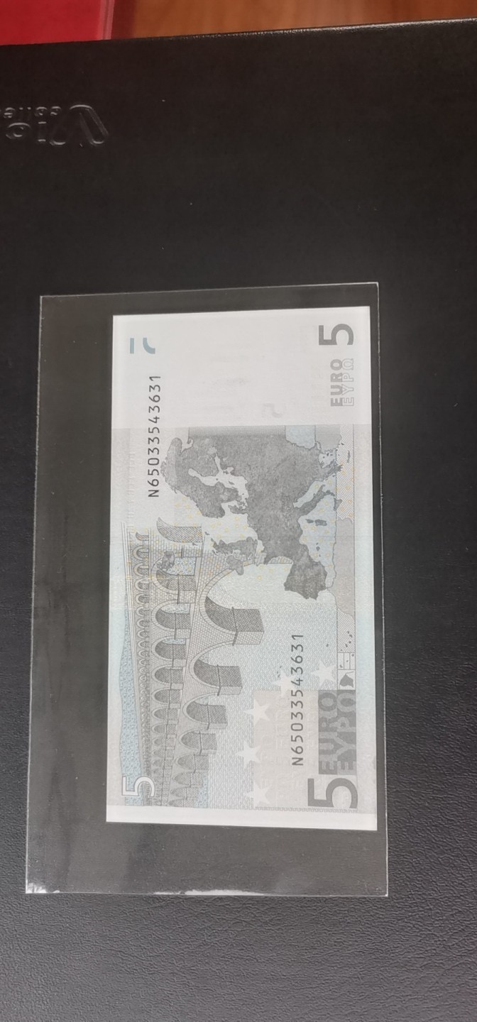 欧盟纸币Euro 一签5欧元 N冠奥地利版 全新UNC