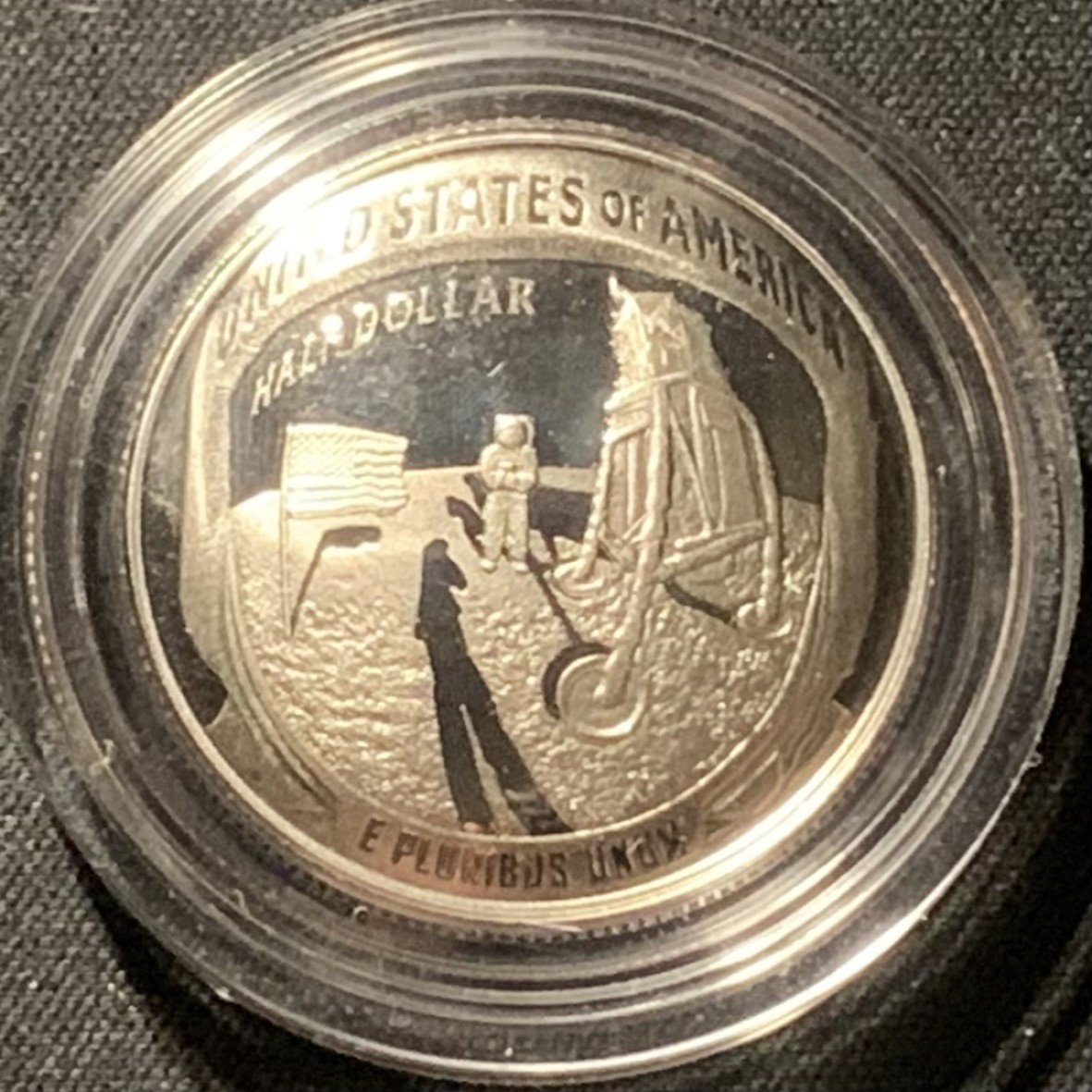 紫瑗钱币——第260期拍卖 美国 2019年 登陆月球50周年 阿波罗11号 50美分 半美元 精制 原盒证书