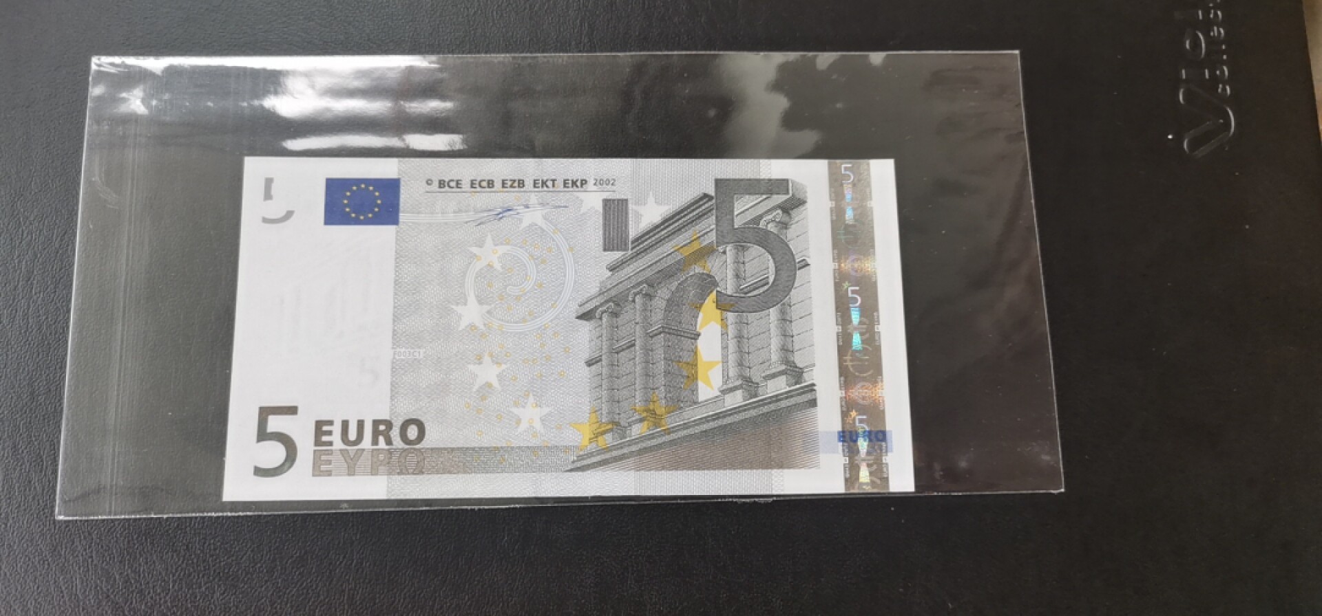 欧盟纸币Euro 一签5欧元纸币  P冠荷兰版（稀有F厂）全新UNC