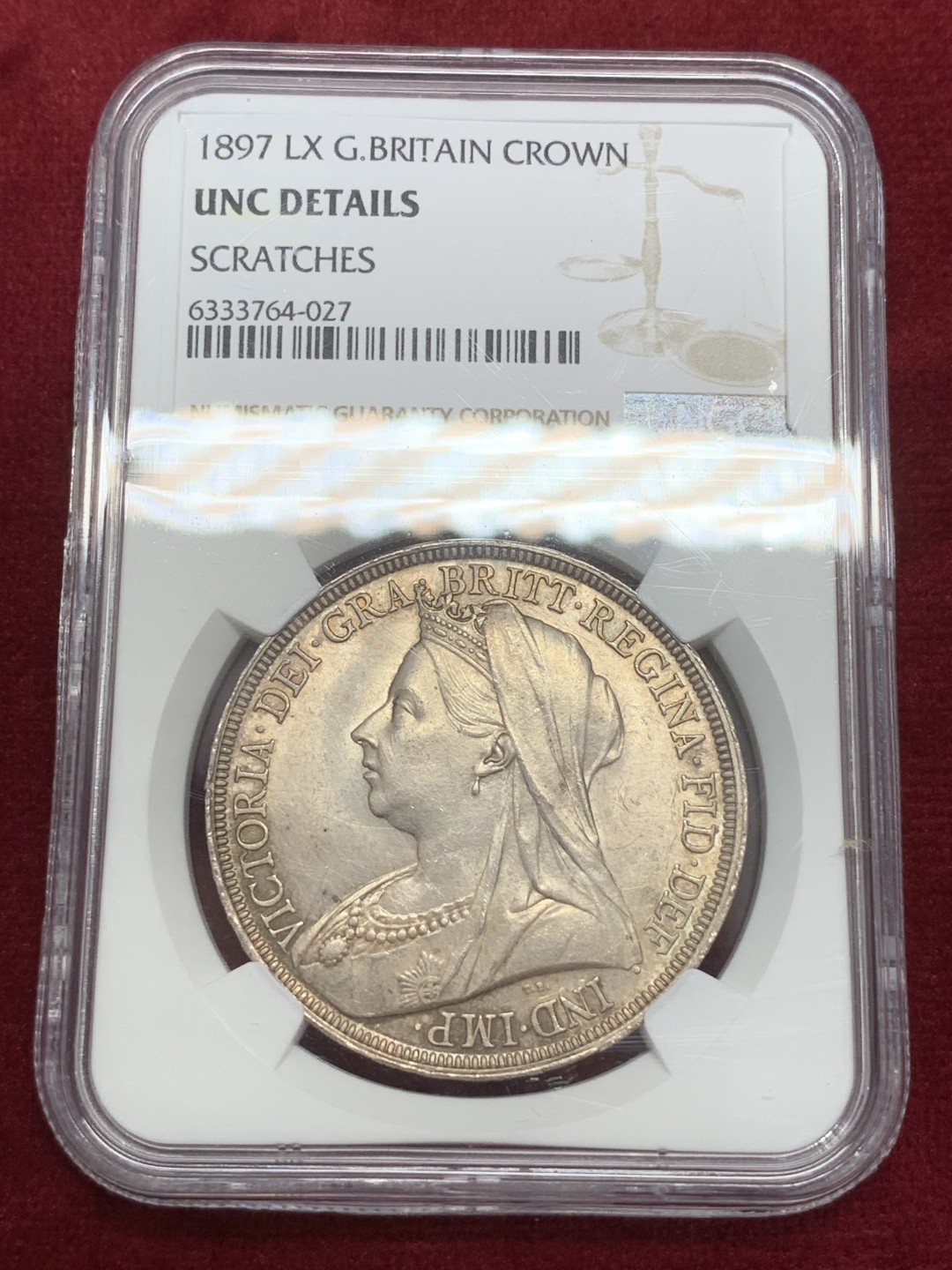 《竞宝斋》第71场-本周日，周一2场连拍（全场不限金额包邮） NGC-UNCD 英国1897年 马剑 细节好 状态佳，具体见图