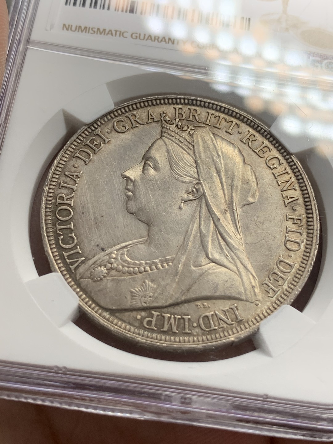 《竞宝斋》第71场-本周日，周一2场连拍（全场不限金额包邮） NGC-UNCD 英国1897年 马剑 细节好 状态佳，具体见图