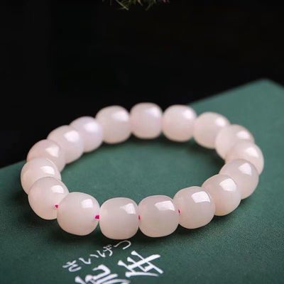 天然和田玉藕粉手链女款老型珠藕粉玉手链和田玉藕粉手链 - 天然和田玉藕粉手链女款老型珠藕粉玉手链和田玉藕粉手链