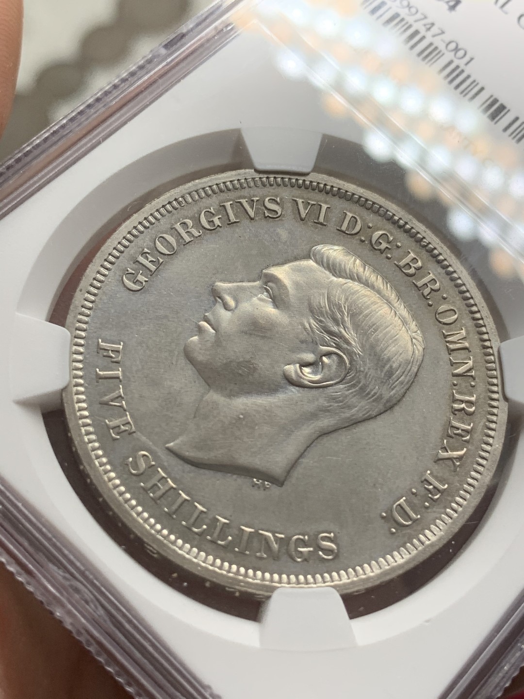 《竞宝斋》第71场-本周日，周一2场连拍（全场不限金额包邮） NGC PL64 英国 1951年 乔治六世 1克朗 镍马剑 PL不错 裸币也涨了很多