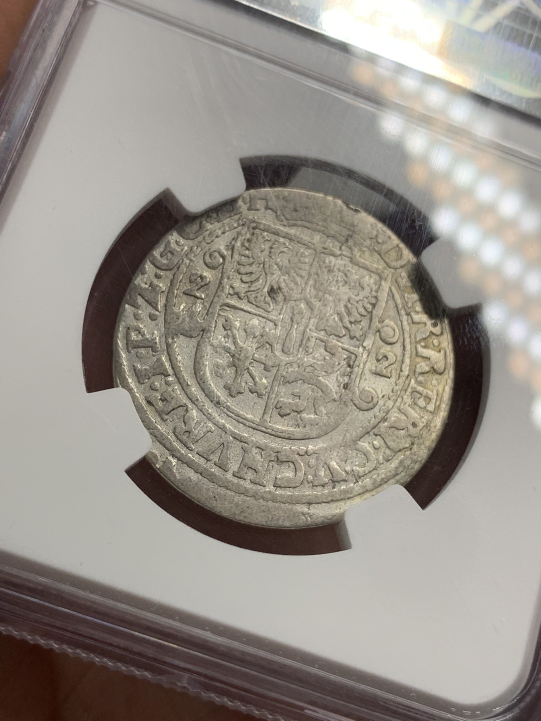 《竞宝斋》第71场-本周日，周一2场连拍（全场不限金额包邮） NGC VF细节神圣罗马帝国勃兰登堡 1622年 1/4泰勒 正面头像为勃兰登堡大选侯乔治威廉，普鲁士开国王腓特烈三世之父