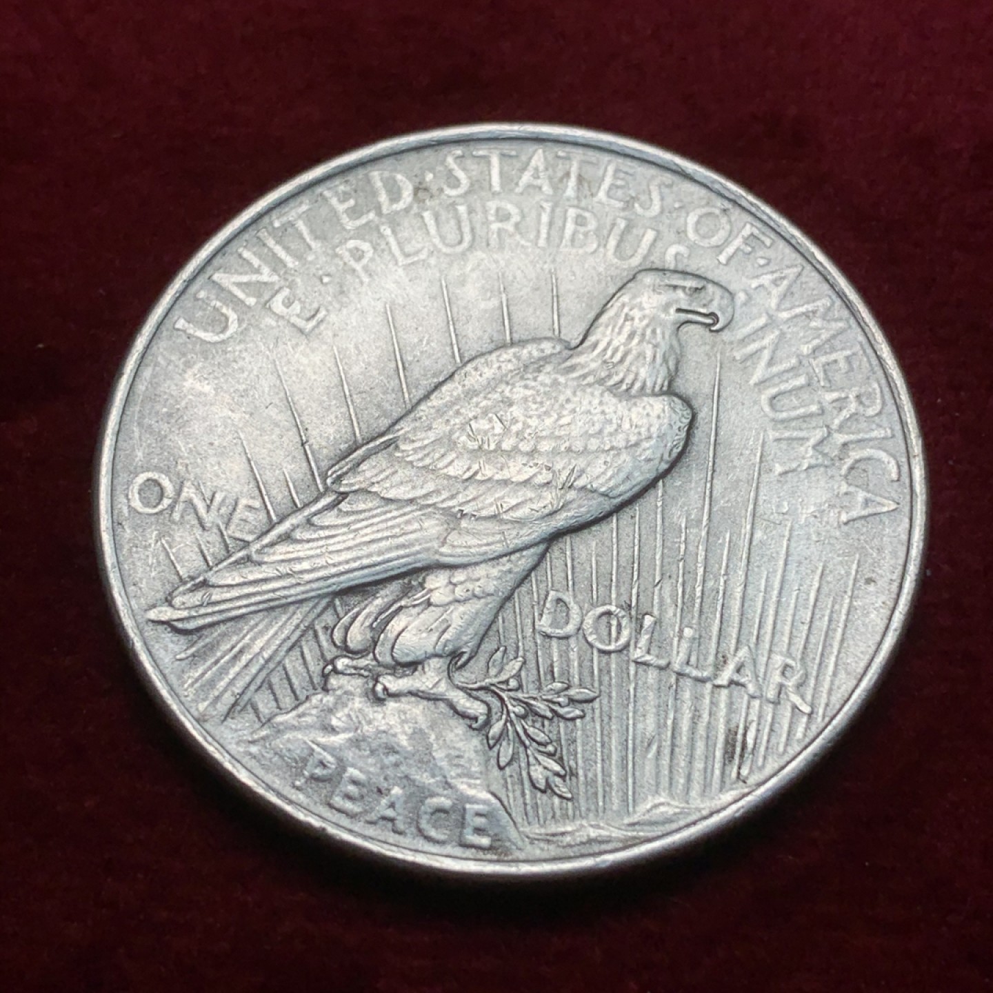 《竞宝斋》第71场-本周日，周一2场连拍（全场不限金额包邮） 美国1922年 和平鸽一元大银币 原光好品 自己送评