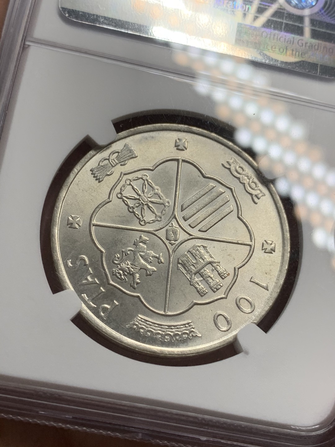 《竞宝斋》第71场-本周日，周一2场连拍（全场不限金额包邮） NGC MS66 西班牙1966(68) 独裁者 弗朗戈 高分大银币