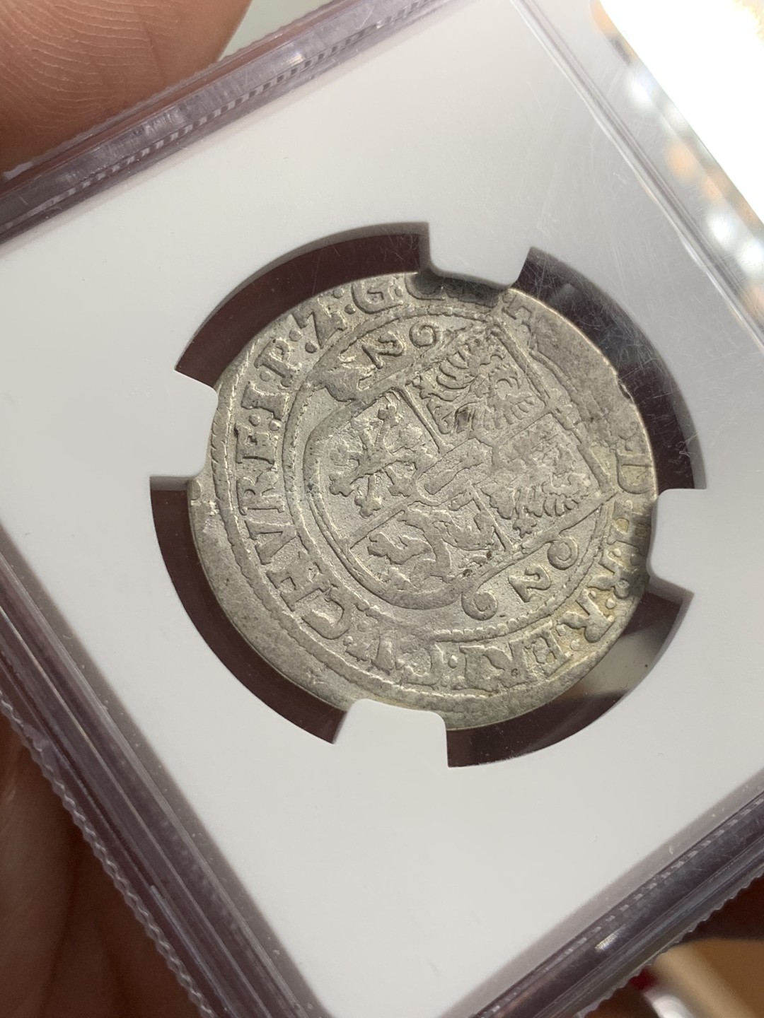 《竞宝斋》第71场-本周日，周一2场连拍（全场不限金额包邮） NGC VF细节神圣罗马帝国勃兰登堡 1622年 1/4泰勒 正面头像为勃兰登堡大选侯乔治威廉，普鲁士开国王腓特烈三世之父