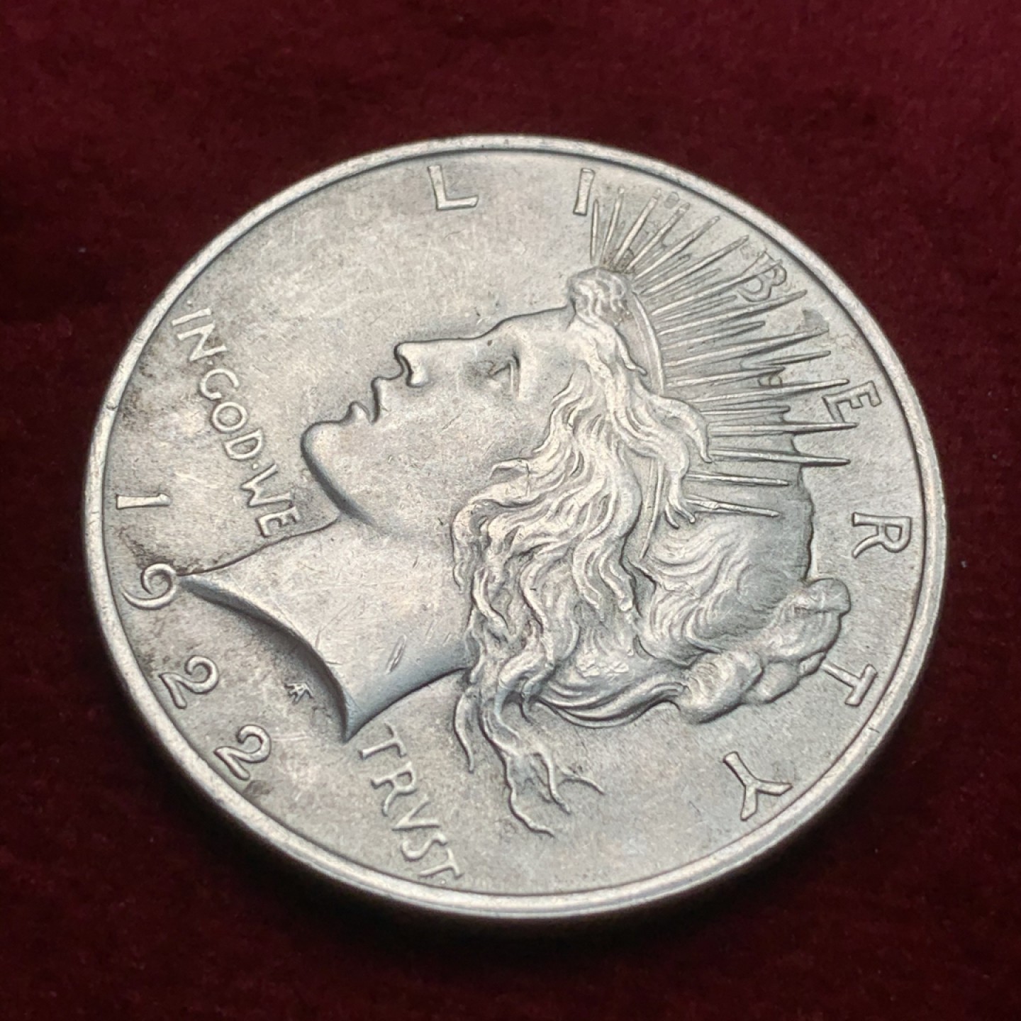 《竞宝斋》第71场-本周日，周一2场连拍（全场不限金额包邮） 美国1922年 和平鸽一元大银币 原光好品 自己送评