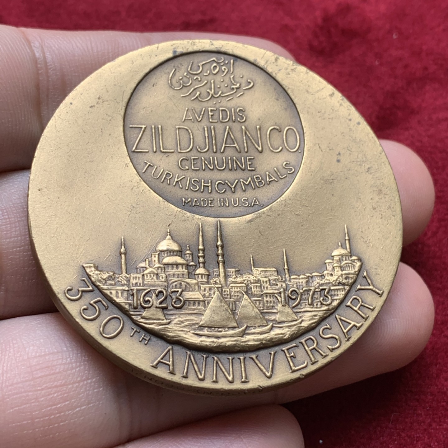 《竞宝斋》第71场-本周日，周一2场连拍（全场不限金额包邮） 1973年 350周年 纪念铜章 美国制作